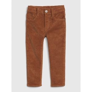 Gap Denim Brown Corduroy Slim Straight Leg Pants Toddler Boys Size 2T NWT